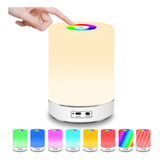 Luz De Noche De Colores Con Control Táctil Lámpara De Mesa