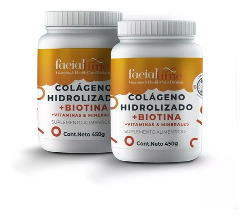 Kit 2 Colágeno Hidrolizado Más Biotina 450g C/u 