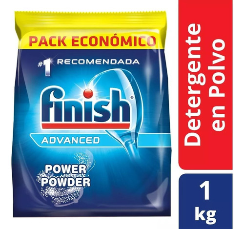 Finish Detergente En Polvo Para Lavavajillas Recarga 1 Kg