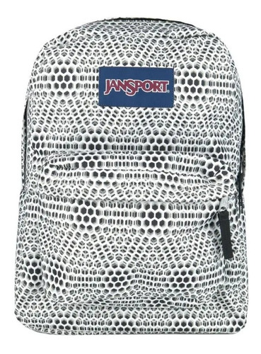 Mochila Jansport Negro Y Blanco Estampada Orig Armonyshop