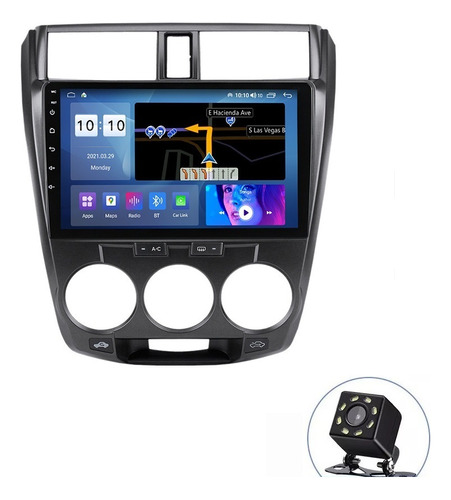 Estéreo 2+32g Para Honda City 2008-2013 Cámara Wifi Gps