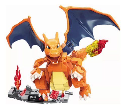 Charizard Blocos De Montar 273 Pcs Pokemon Lego Minecraft 