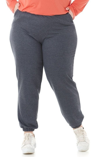 Calça Jogger Moletom Feminina Plus Size Numeração G1-g2-g3  