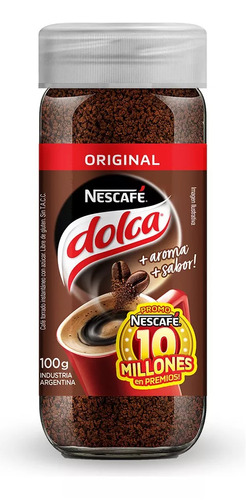 Café Instantáneo Nescafé® Dolca® Frasco 100g