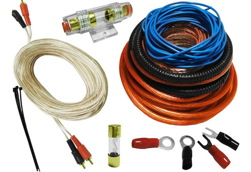 Kit De Cables 8 Gauges Para Potencias De 2500w Boss Taramps