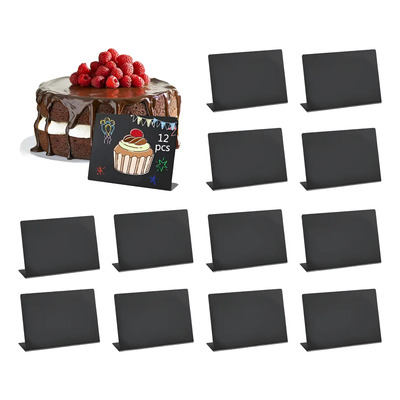 12 Mini Etiquetas De Pizarra Para Alimentos En Forma De L | MercadoLibre
