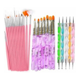 Kit X27 Pinceles Dotting Para Decoración De Uñas Manicuria