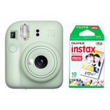 Cámara Instantánea Fujifilm Instax Kit Mini 12 + 10 Fotos Mint Green