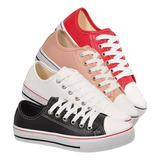 Kit 3 Pares Tenis Infantil Feminino Masculino All Ligth Star