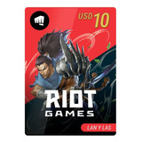 Tarjeta Prepaga Riot Games 10 Usd 