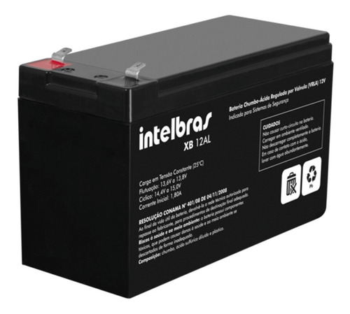 Bateria Para Central De Alarme Intelbras 12vdc Xb 12 Al