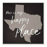 Placa Pared  Mi Rincón Feliz  Texas 12x12