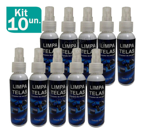 Kit 10 Limpa Telas Implastec Clean 60ml