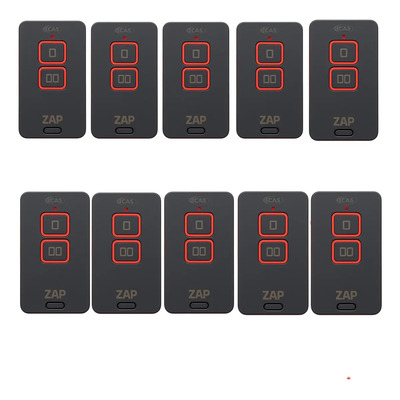 Kit 10 Controles Ppa Zap 433 Mhz Alta Frecuencia Código Variable Automatización Portones Puertas Eléctricas Seg Compatibles Alcance Largo Profesional Incluye Batería Cr2032 Por Control | Meses sin interés