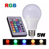 Lampada Bulbo Rgb Led 5w E27 Colorida Controle Remoto 16 Cor 110v/220v (bivolt)