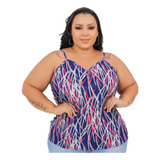 Kit 4 Blusinha Feminina Plus Size Moda Evangelica Atacado