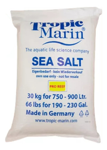 Tropic Marin Pro Reef 30kg Sal Marinho Para Peixe