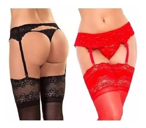 Portaligas Medias Bucaneras Red O Lycra Tanga Less Regalo