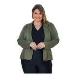 Blazer Plus Size Sem Babado Feminino Do P Ao G1 G2 G3 Roupas