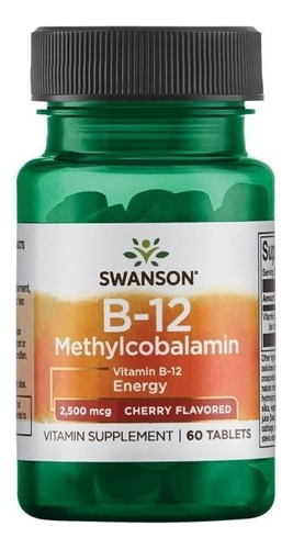  Vitamina B-12 Metilcobalamina/ Sabor A Cereza/60 Tabletas 