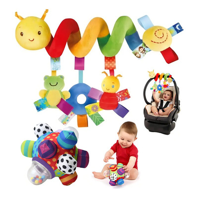 2pcs Peluche Sonaja Juguete Espiral Para Bebe Carriola, Cuna | MercadoLibre