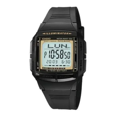 Reloj Casio Vintage Data Bank Db 36 9av Crono 30 Memorias Correa Negro | Envío gratis