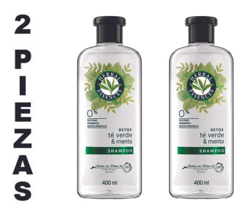 Shampoo Herbal Essences Detox Té Verde & Menta 400 Ml,2