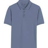 Polo Ellus Piquet Classic Easa Frisos Masculina Cinza