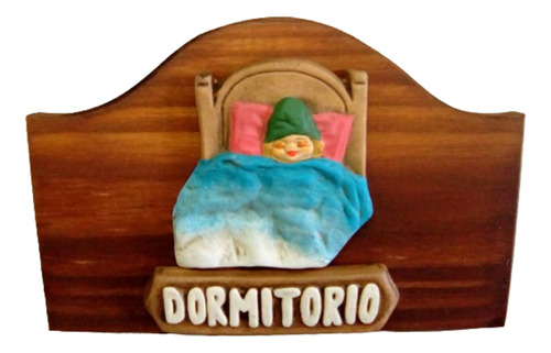 Plato Decorativo De Madera Y Yeso - Mod. Dormitorio