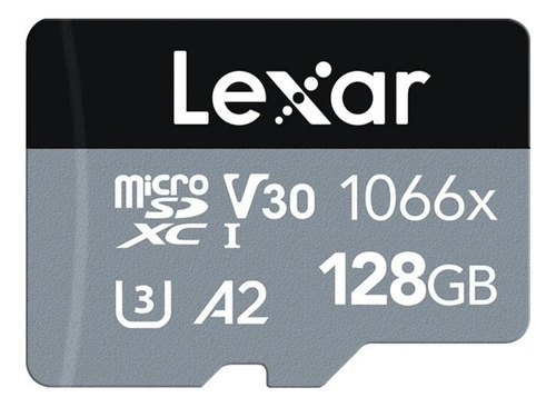 Cartão Memória Lexar Micro Sd Xc 128gb Prof 1066x C10 U3 A2