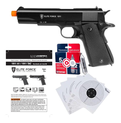 Pistola Elite Force 1911 A1 6mm Blowback Co2 Airsoft Xchwsp