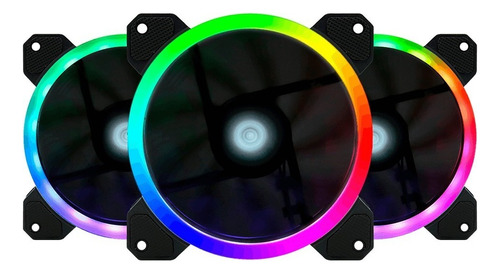 Kit De 3 Ventiladores Gamer Gamefactor Fkg400 Rgb, 120mm