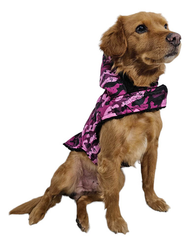 Chamarra Rompevientos Perro/gato/impermeable/rosa Camuflaje