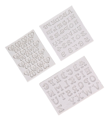 Moldes De Silicona Para Letras, 3 Piezas, Diseño De Números