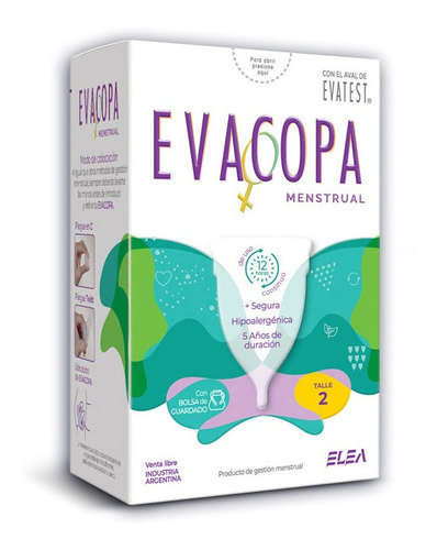 Evacopa Copa Menstrual Hipoalergénica Uso Continuo