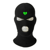 Gorro Pasamontañas Lana Ski Mask Corazón Roto Fluo Verde