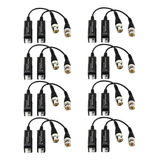 8 Unidades Balun Pasivo Hd Cctv Camara Bnc A Cable Utp Par