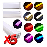 Paquete 5 Tubos Led Integrado Neon 1.20 Color A Elegir 36w