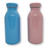  Garrafa Térmica Infantil Inox Azul Ou Rosa 350ml