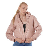 Campera Ecocuero Puffer Mujer London Campera Engomada Abrigo