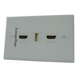 Zfac11 Toma De Pared 2 Puertos Hd Y 1 Usb 2.0 Computoys