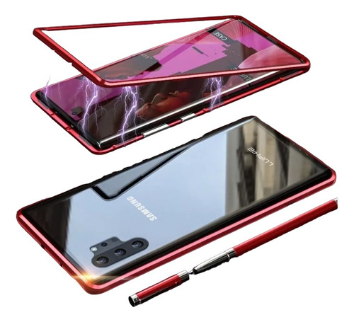 Funda Magnética De Metal Con Vidrio Huawei P30 Series