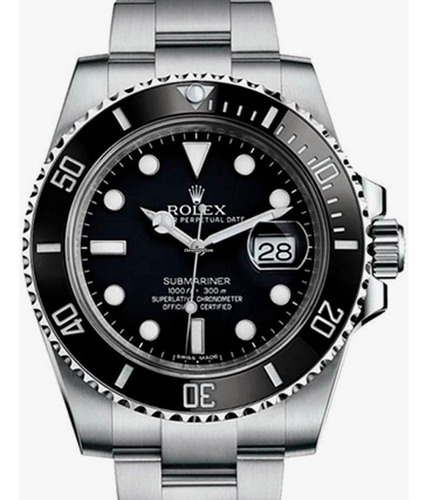 Reloj Rolex Submariner Negro - Acero Inoxidable - Calendario