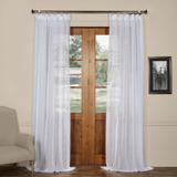 Solid Sheer Curtains For Living Room Faux Linen 50 X 10...