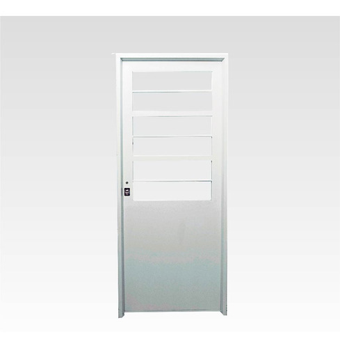 Puerta Doble Faz Chapa Silver Media Reja Mod 476 80x200 