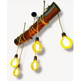 Tronco Rústico Colgante P/lámpara Vintage Quincho Barras 