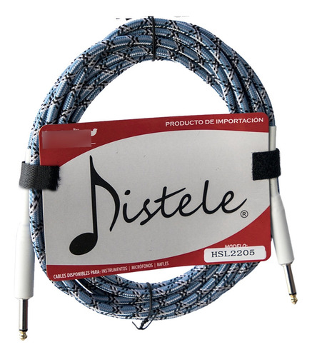 Cable Distele 6m Para Guitarra O Bajo Forrado En Tela