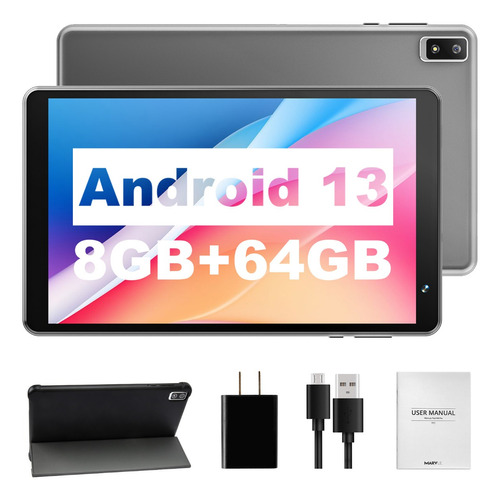 Tablet Android 13 8'' Hd 8gb+64gb Ram Pad Wifi 6 Con Funda
