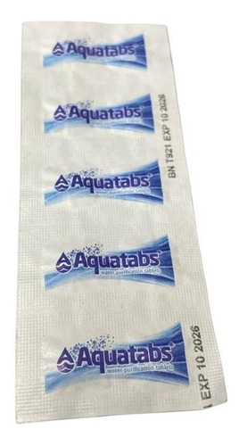 Sobre Tira 10 Tabletas Pastillas Purificadoras Agua Aquatabs