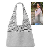 Bolso De Mano De Piel Auténtica Para Mujer, Bolsa De Hombro Color Gris